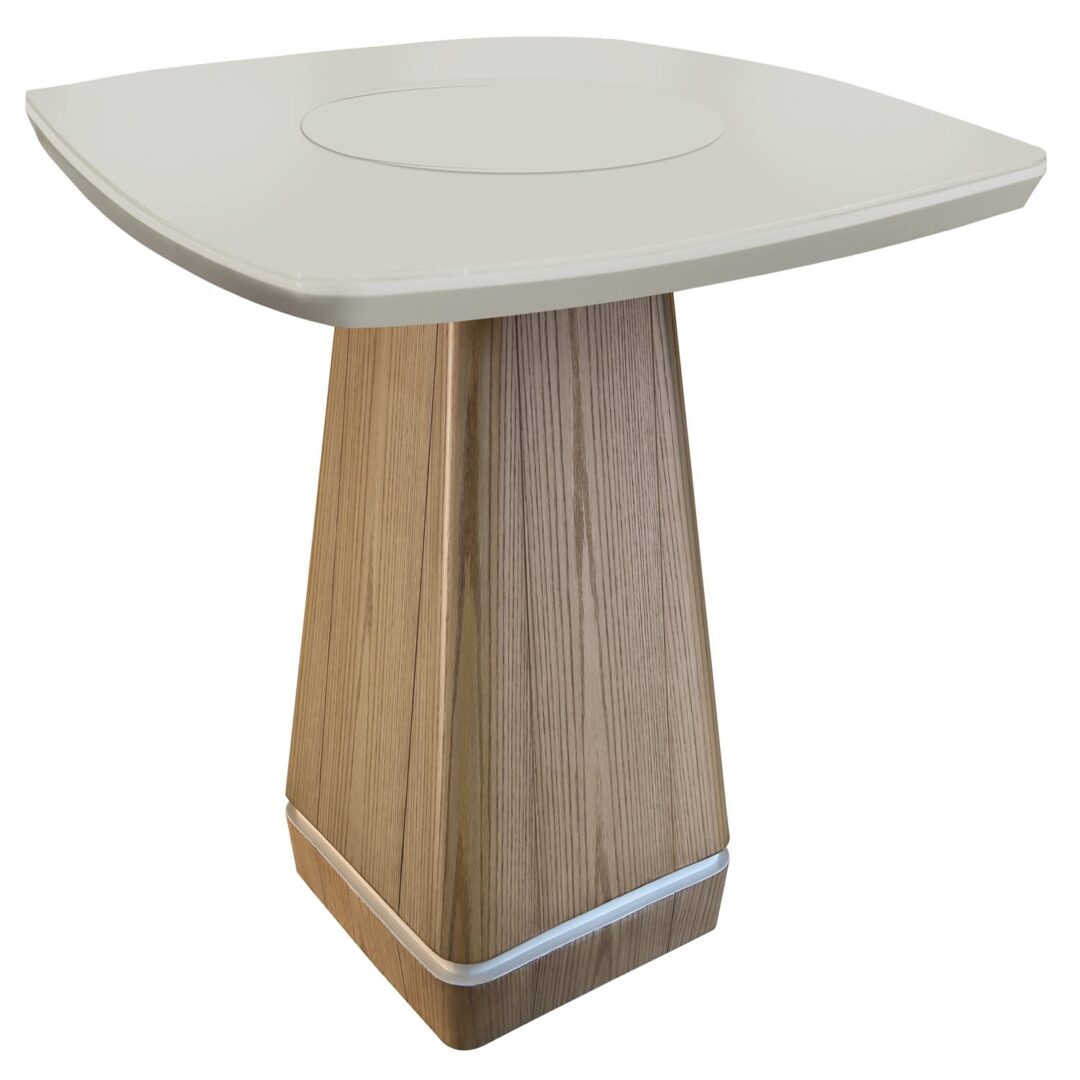MESA AGAVE COM PRATO GIRATÓRIO - QUADRADA